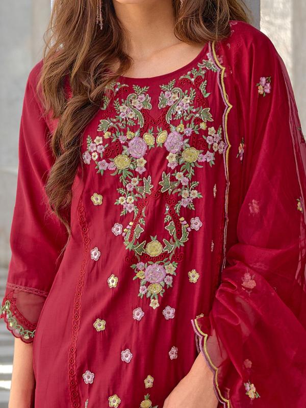 vv 9479 red Fancy Designer Ready Made Collection